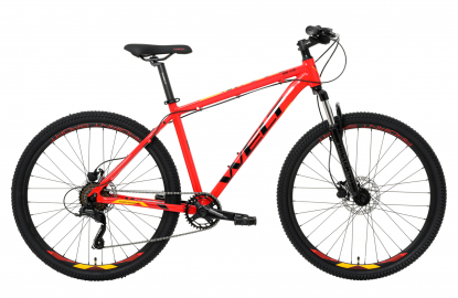 27.5" Велосипед Welt Ridge 1.0 HD, рама алюминий 18, Carrot Red, 2024